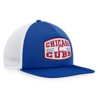 Casquette de camionneur Snapback en mousse Royal Chicago Cubs Fanatics pour hommes