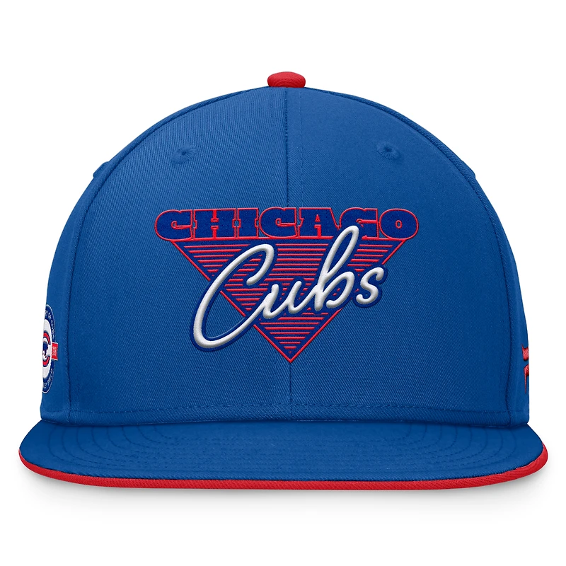 Casquette ajustée Fanatics Royal Chicago Cubs Fundamental Tri-Script pour hommes
