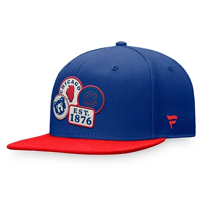 Casquette ajustée Fanatics Royal Chicago Cubs Heritage Patch pour hommes