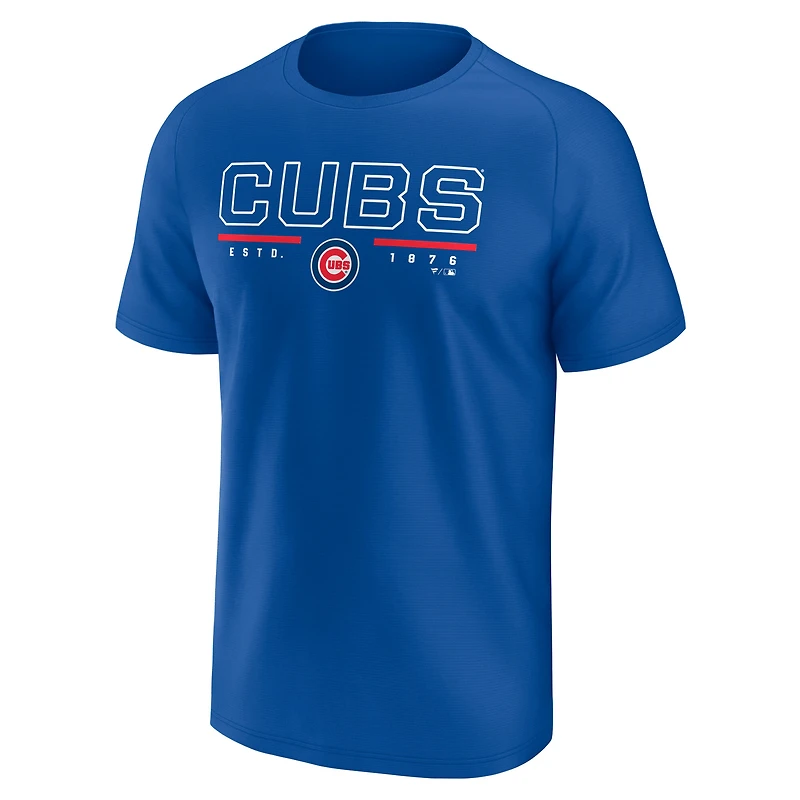 T-shirt raglan pour hommes Fanatics Royal Chicago Cubs