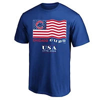 T-shirt homme Fanatics Royal Chicago Cubs USA 1776-2026 Grandes Tailles