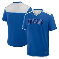 T-shirt col V Fanatics Royal Chicago Cubs Walk Off pour homme