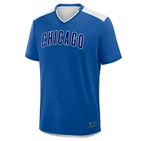 T-shirt col V Fanatics Royal Chicago Cubs Walk Off pour homme
