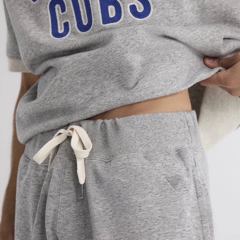Men's Fanatics Bisque Chicago Cubs Iconic Terry Warm-Up Shorts