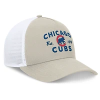 Men's Fanatics Stone Chicago Cubs A-Frame Trucker Adjustable Hat