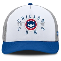 Men's Fanatics White/Royal Chicago Cubs Designated A-Frame Foam Front Trucker Adjustable Hat