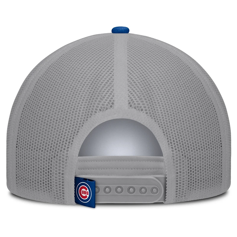 Men's Fanatics White/Royal Chicago Cubs Designated A-Frame Foam Front Trucker Adjustable Hat