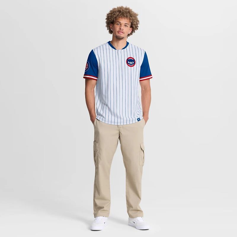 Chemise à rayures fines blanches et royales des Cubs de Chicago pour homme (Fanatics)