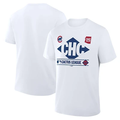Men's Fanatics White Chicago Cubs 2025 Spring Training Cactus League True Icon T-Shirt
