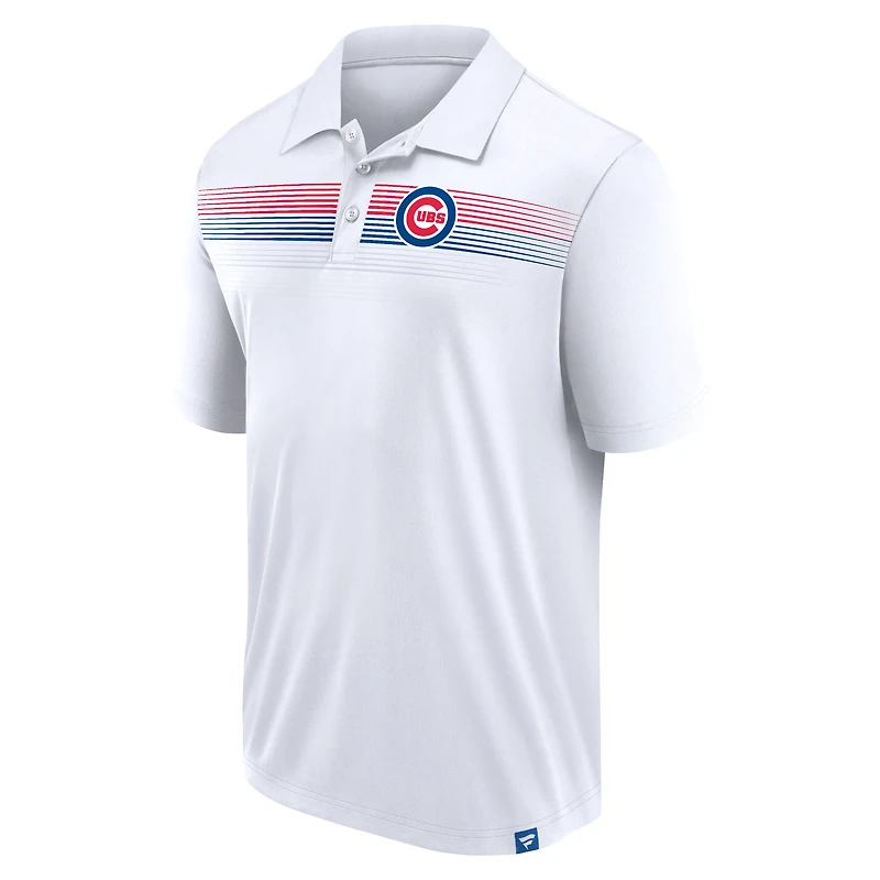 Polo blanc Interlock Victory For Us des Chicago Cubs Fanatics pour hommes