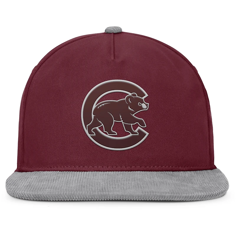 Men's Fanatics Wine Chicago Cubs Front Office Snapback Hat