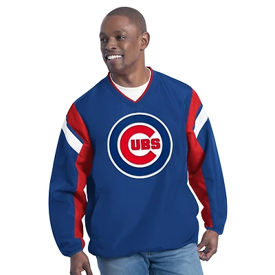 Pull à col en V double couverture G-III Sports by Carl Banks Royal Chicago Cubs pour homme