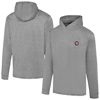 Men's Greatness Wins  Heather Gray Chicago Cubs Core Tech Lightweight Hoodie