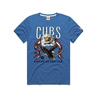 Men's Homage  Royal Chicago Cubs America's Pastime Tri-Blend T-Shirt