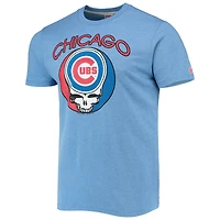 Men's Homage Royal Chicago Cubs Grateful Dead Tri-Blend T-Shirt