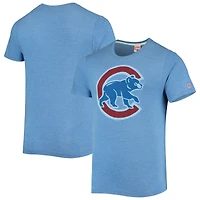 T-shirt à trois mélanges avec logo dessiné la main Homage Royal Chicago Cubs pour homme