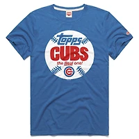 Men's Homage  Royal Chicago Cubs MLB x Topps Baseball The Real One Tri-Blend T-Shirt