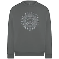 Men's Levelwear Gray Chicago Cubs Luxe Signature Grain Pullover Sweatshirt