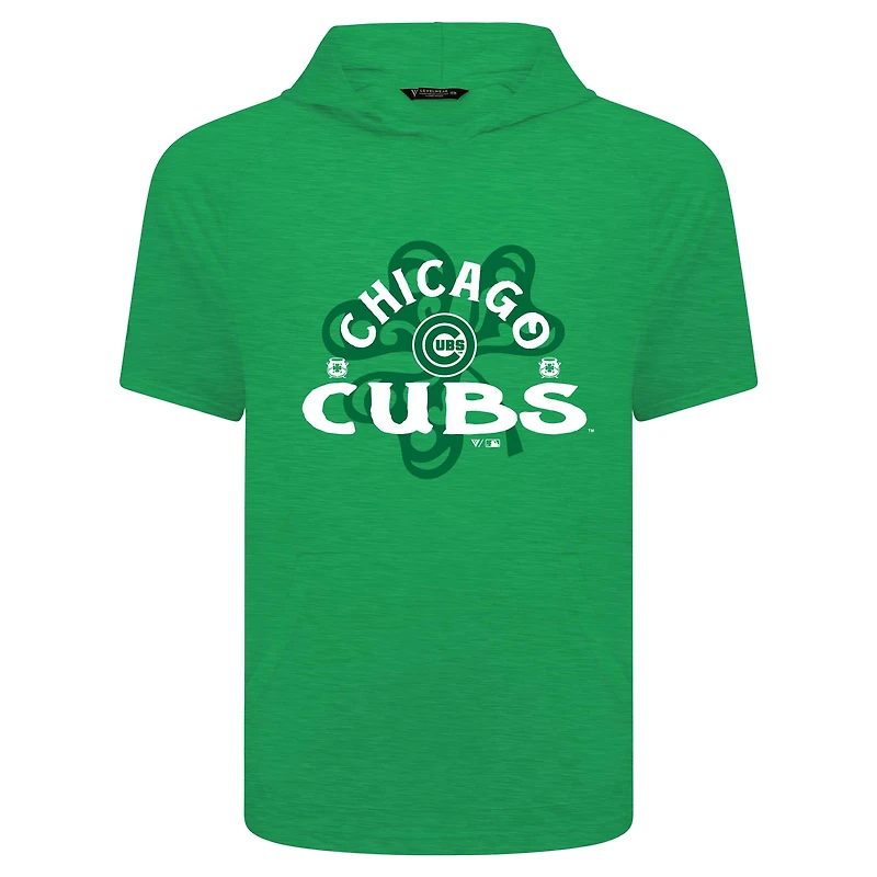 Men's Levelwear Green Chicago Cubs St. Patrick's Day Phase Shamrock Short Sleeve T-Shirt Hoodie