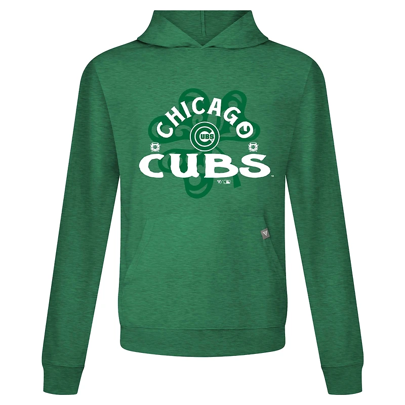 Men's Levelwear Green Chicago Cubs St. Patrick's Day Relay Shamrock Pullover Hoodie