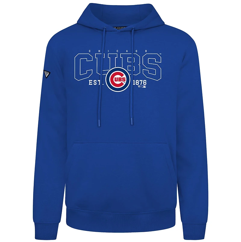 Sweat à capuche Levelwear Royal Chicago Cubs pour homme, édition limitée Accolade Podium Textbook