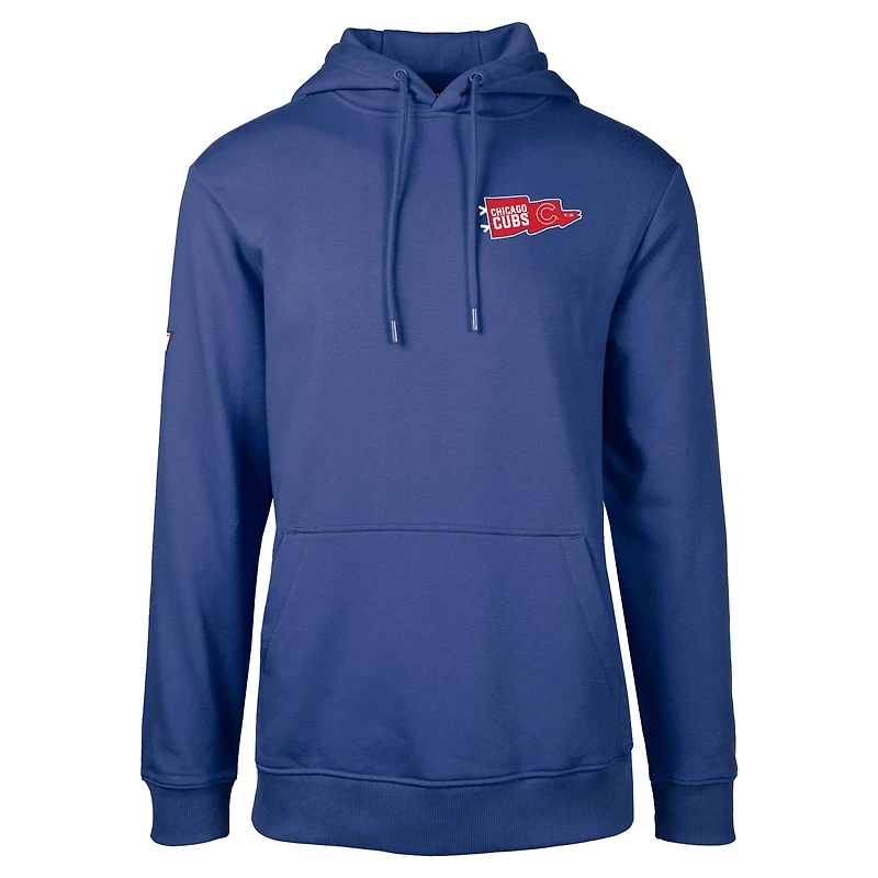 Men's Levelwear Royal Chicago Cubs Podium Rafters Pullover Hoodie