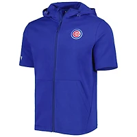 Men's Levelwear Royal Chicago Cubs Recruit Full-Zip Short Sleeve Hoodie