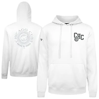 Men's Levelwear White Chicago Cubs Podium Grain Pullover Hoodie