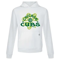 Sweat à capuche blanc pour homme avec motif trèfle relais de la Saint-Patrick des Chicago Cubs Levelwear