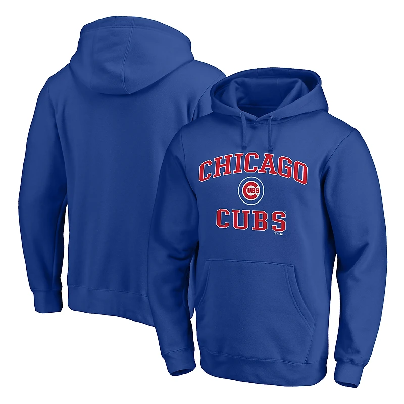 Sweat à capuche homme Chicago Cubs Heart & Soul bleu roi avec logo athlétique