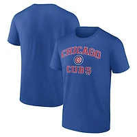 T-shirt homme logo athlétique bleu roi Chicago Cubs Heart and Soul