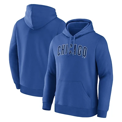 Men's Logo Athletic Royal Chicago Cubs Wordmark Hoodie