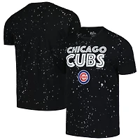 T-shirt Majestic Threads noir/blanc pour hommes, Chicago Cubs Splatter