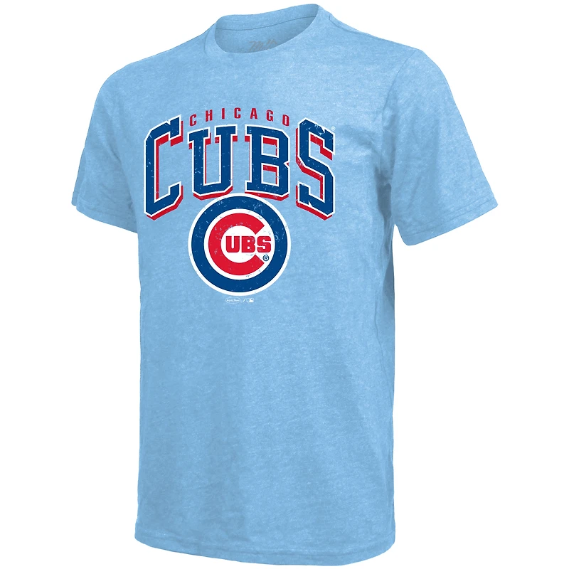 T-shirt bleu clair pour homme Majestic Threads Pete Crow-Armstrong, nom et numéro des Chicago Cubs