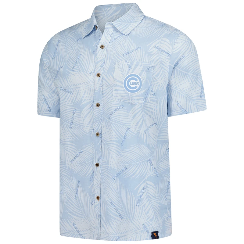 Chemise boutonnée en lin bleu Margaritaville pour homme