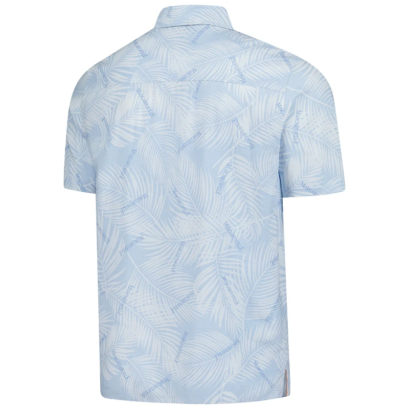 Chemise boutonnée en lin bleu Margaritaville pour homme, motif Chicago Cubs