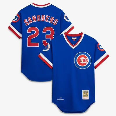 Maillot authentique rétro Mitchell & Ness 1984 Ryne Sandberg des Royal Chicago Cubs pour homme