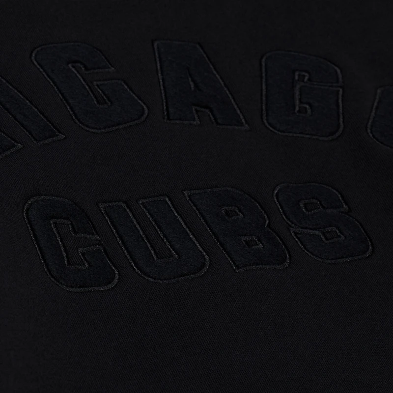 Sweat-shirt à col rond en polaire Phantom noir des Chicago Cubs de Mitchell & Ness pour homme