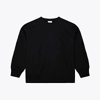 Sweat-shirt à col rond en polaire Phantom noir des Chicago Cubs de Mitchell & Ness pour homme