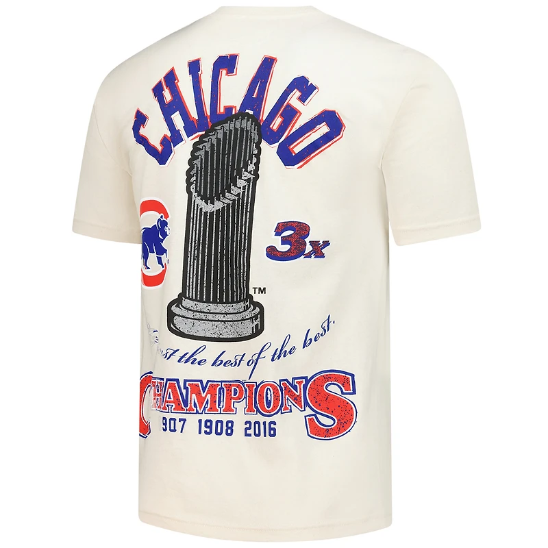Men's Mitchell & Ness  Cream Chicago Cubs Legacy Defined T-Shirt