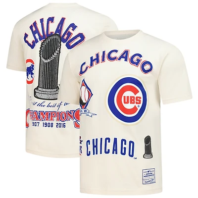 T-shirt Mitchell & Ness crème pour homme, héritage défini des Chicago Cubs