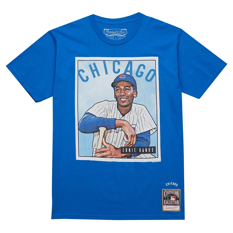 Mitchell & Ness Ernie Banks Royal Chicago Cubs Cooperstown Collection Collectors Connection T-shirt pour hommes
