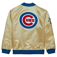 Veste légère en satin entièrement zippée Mitchell & Ness Gold Chicago Cubs OG 2.0 pour hommes