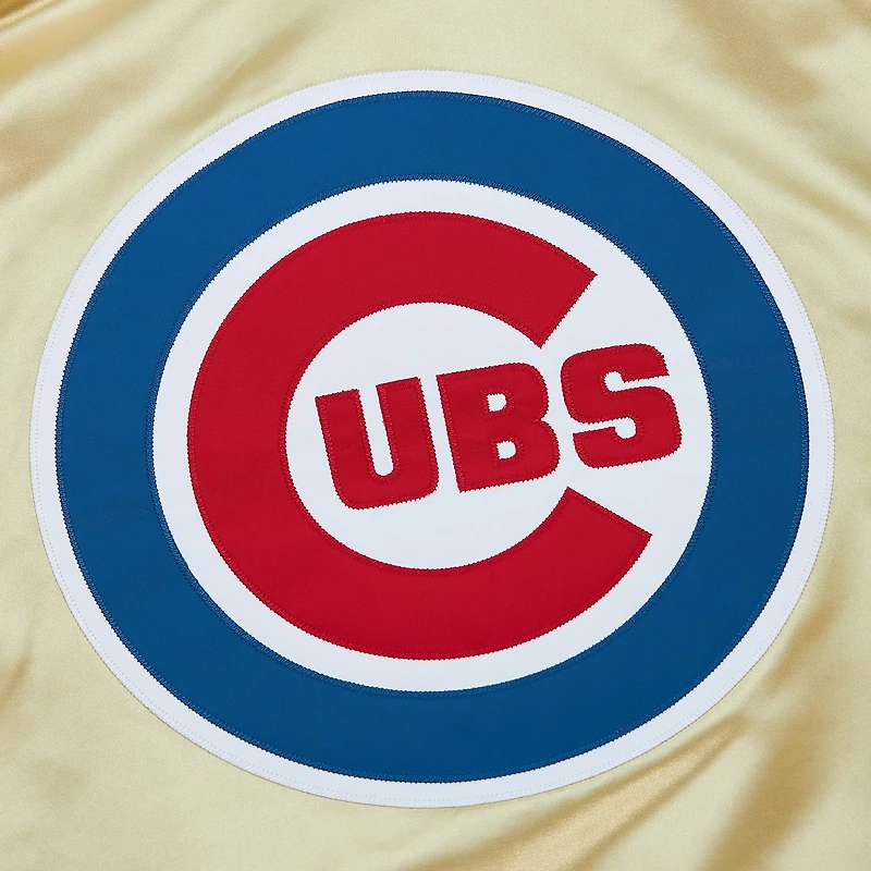 Veste légère en satin entièrement zippée Mitchell & Ness Gold Chicago Cubs OG 2.0 pour hommes