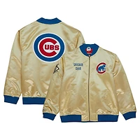 Veste légère en satin entièrement zippée Mitchell & Ness Gold Chicago Cubs OG 2.0 pour hommes
