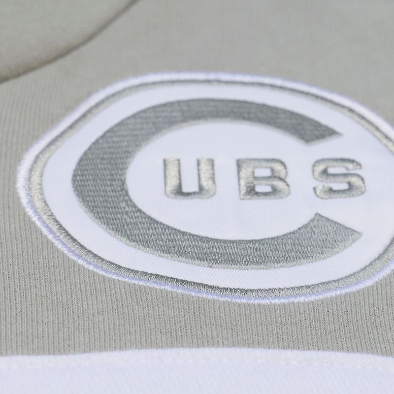 Men's Mitchell & Ness  Gray Chicago Cubs Cooperstown Collection Thunderstorm Head Coach Hoodie