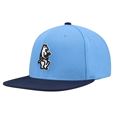 Men's Mitchell & Ness Light Blue Chicago Cubs Cooperstown Collection Basic Flip Snapback Hat