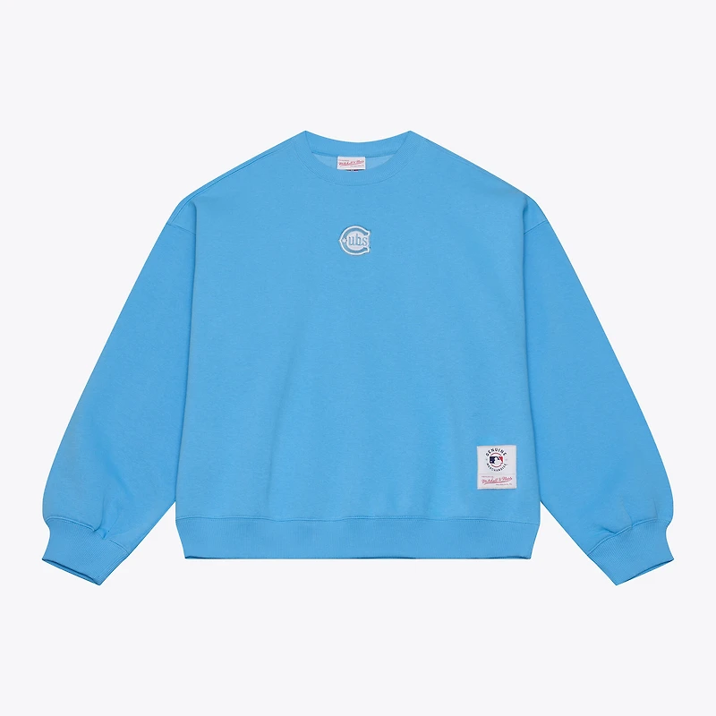 Men's Mitchell & Ness Light Blue Chicago Cubs Insignia Fleece Sweatshirt