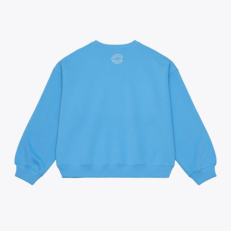 Men's Mitchell & Ness Light Blue Chicago Cubs Insignia Fleece Sweatshirt