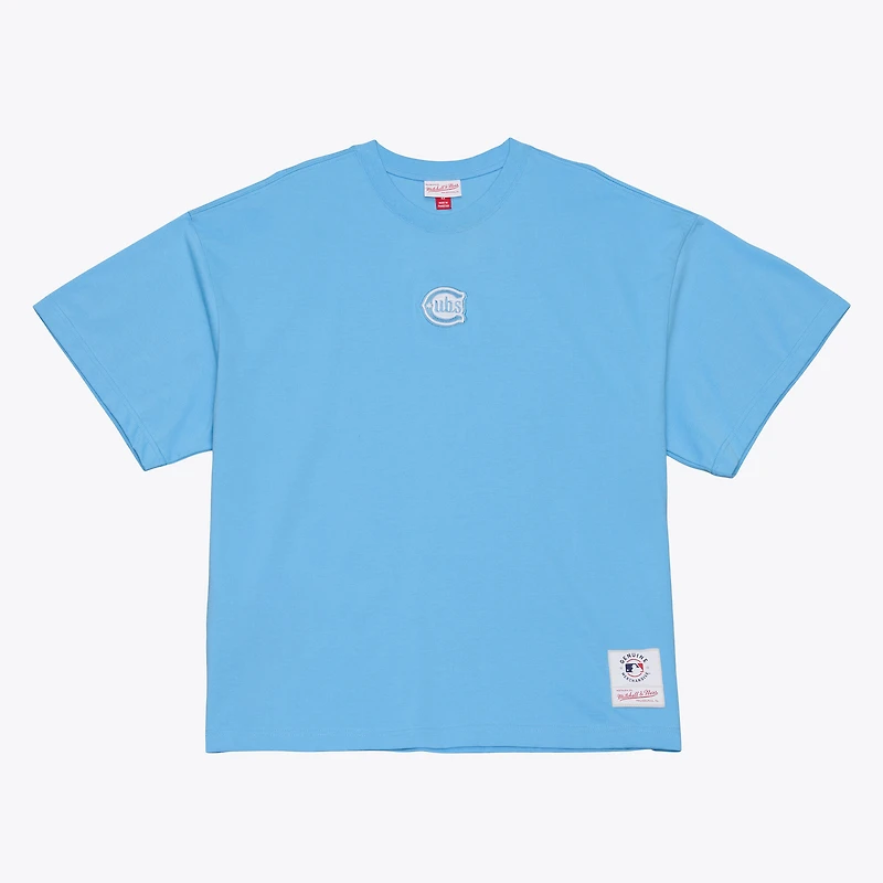 Men's Mitchell & Ness Light Blue Chicago Cubs Insignia Premium T-Shirt